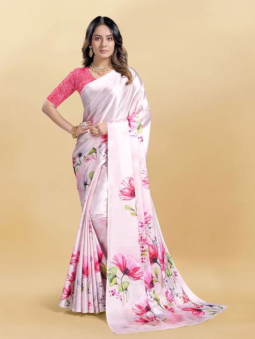 women pink leheriya saree with blouse - 21317175 - Very Small Image - 1