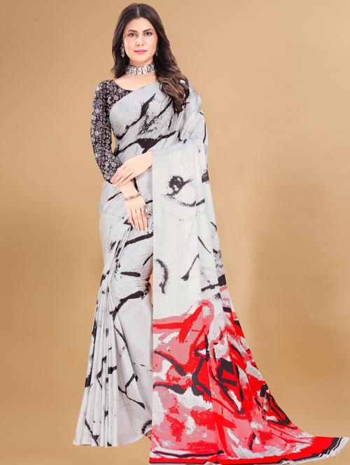 women printed saree - 21317201 - Very Small Image - 1