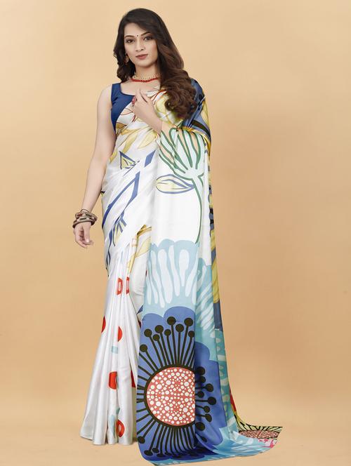 women printed saree with blouse - 21317210 - Very Small Image - 1