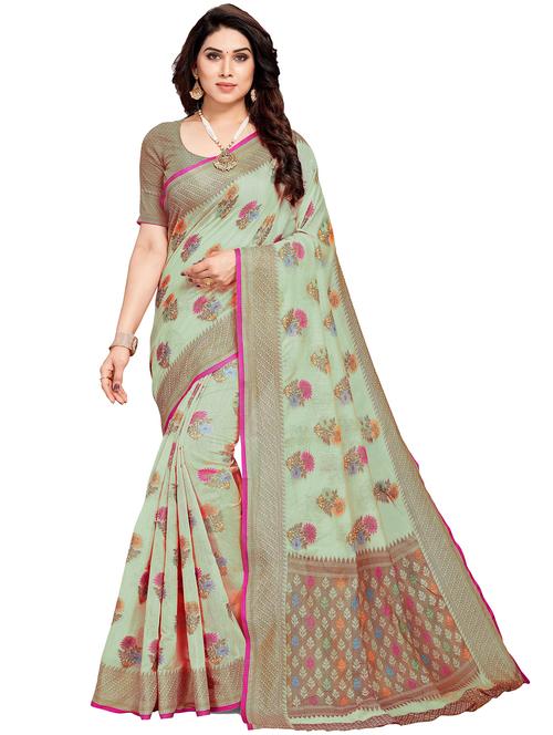 women self design handloom saree with blouse - 21317611 - Very Small Image - 1