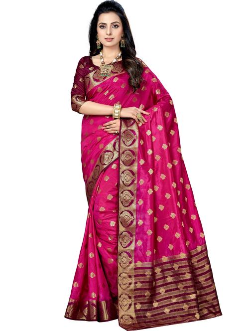 women self design banarasi saree with blouse - 21317835 - Very Small Image - 1