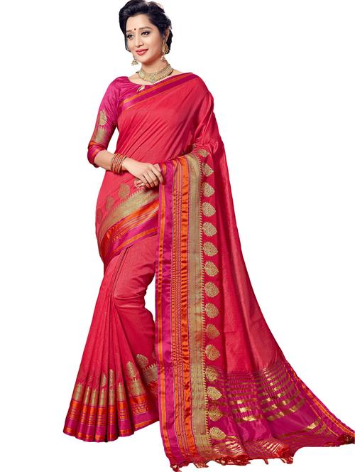 women self design kanjivaram saree with blouse - 21317844 - Very Small Image - 1