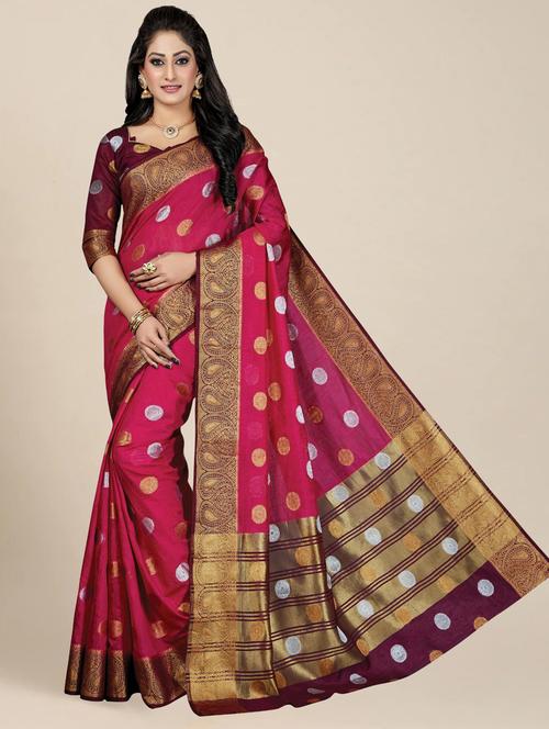 women self design kanjivaram saree with blouse - 21317853 - Very Small Image - 1
