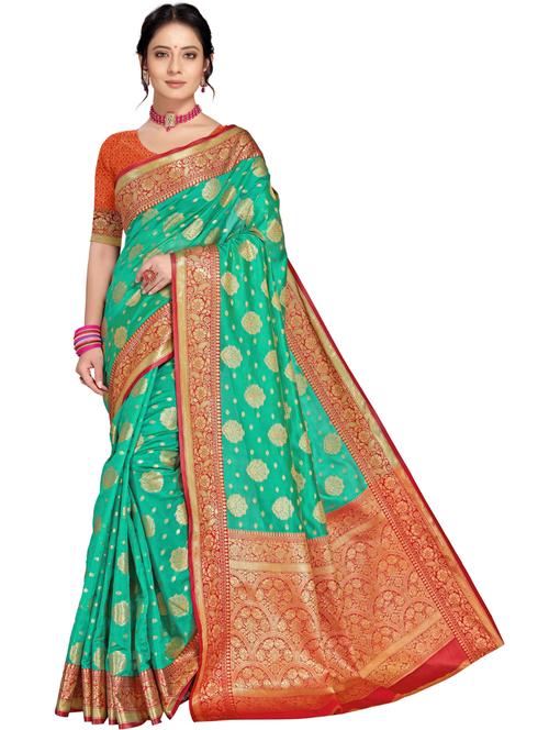 women self design banarasi saree with blouse - 21317890 - Very Small Image - 1