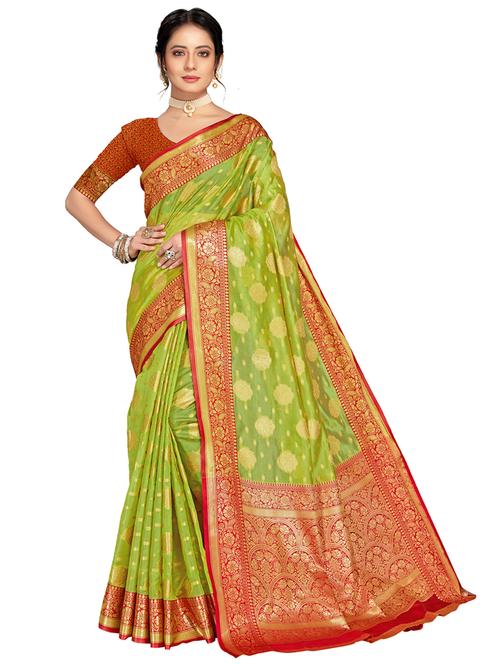 women self design banarasi saree with blouse - 21318013 - Very Small Image - 1