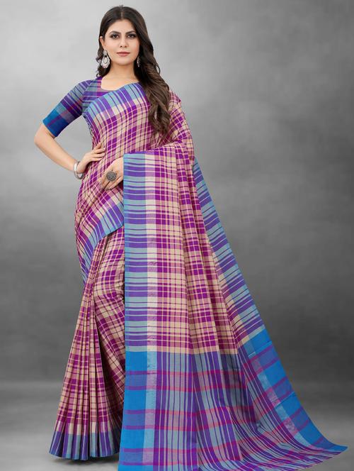women printed saree with blouse - 21318556 - Very Small Image - 1