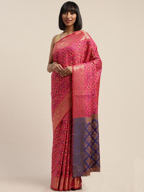 women self design zari work saree with blouse - 21318835 - Very Small Image - 1