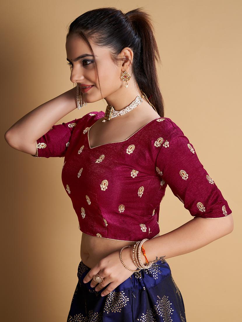 women stitched embroidered blouse - 21320826 - Standard Image - 2