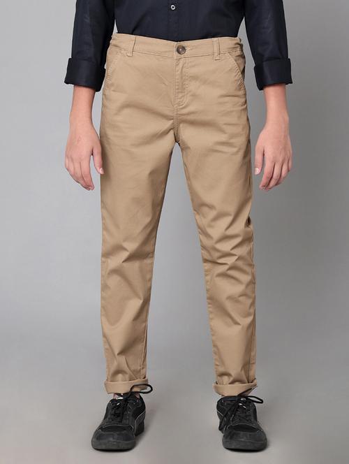 boys solid casual chinos - 21321574 - Very Small Image - 1
