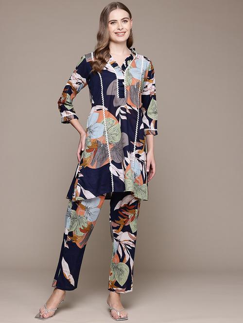 women floral printed ethnic co-ord set - 21321949 - Very Small Image - 1