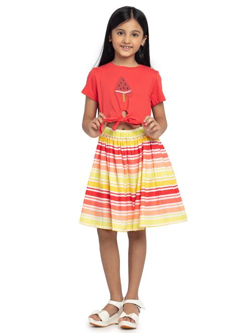 orange printed skirt top - 21322143 - Very Small Image - 1