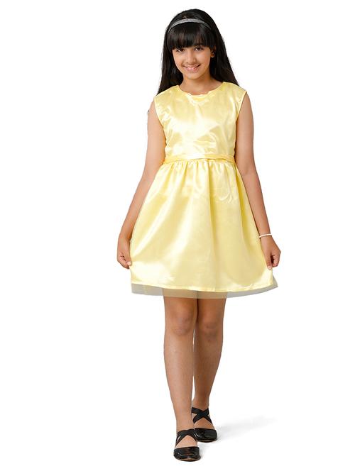 yellow polyester frock - 21322154 - Very Small Image - 1