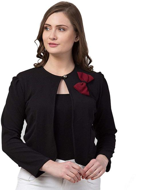 women black cotton blend regular top - 21322730 - Very Small Image - 1