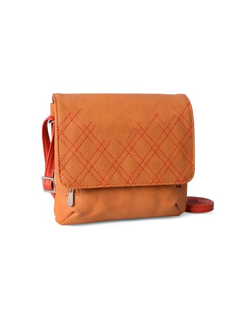 tan pvc sling bag - 21323181 - Very Small Image - 1