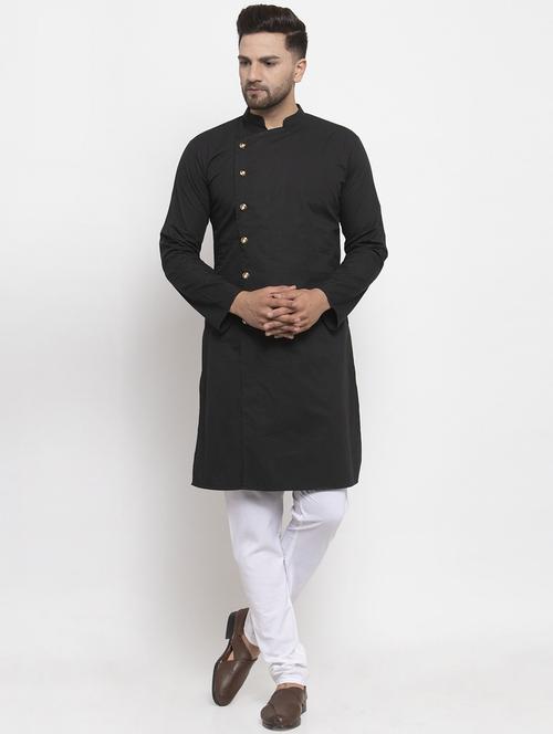 men solids long sleeves kurta - 21324555 - Very Small Image - 1