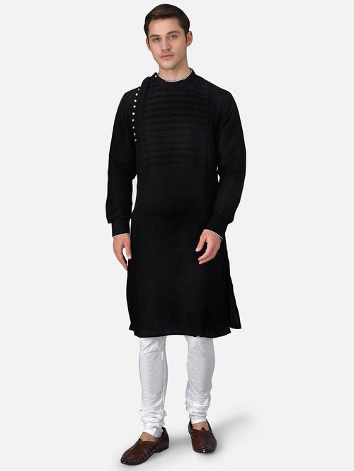 men solids long sleeves kurta - 21324556 - Very Small Image - 1