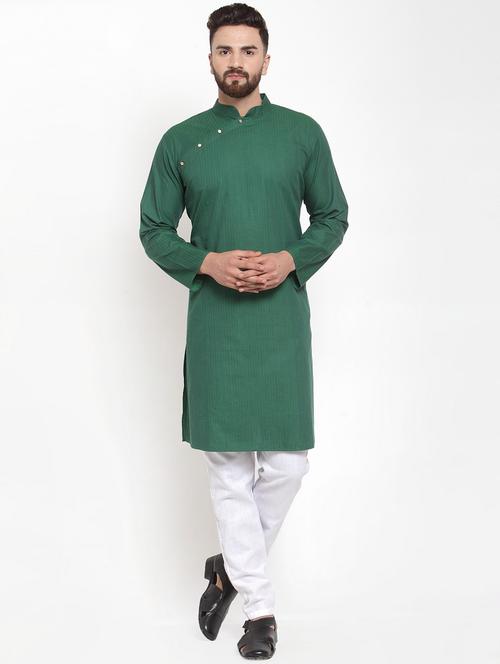 men solids long sleeve long kurta - 21324579 - Very Small Image - 1