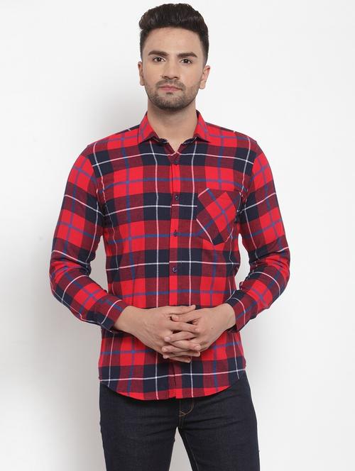 red checkered casual shirt - 21324702 - Very Small Image - 1
