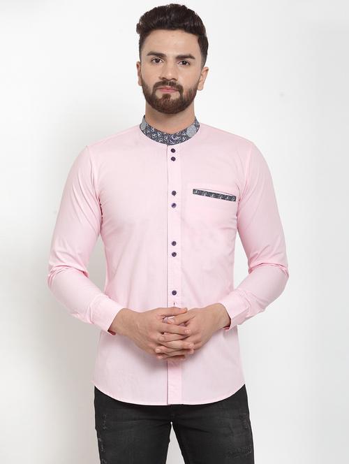 men long sleeved solid casual shirt - 21324708 - Very Small Image - 1