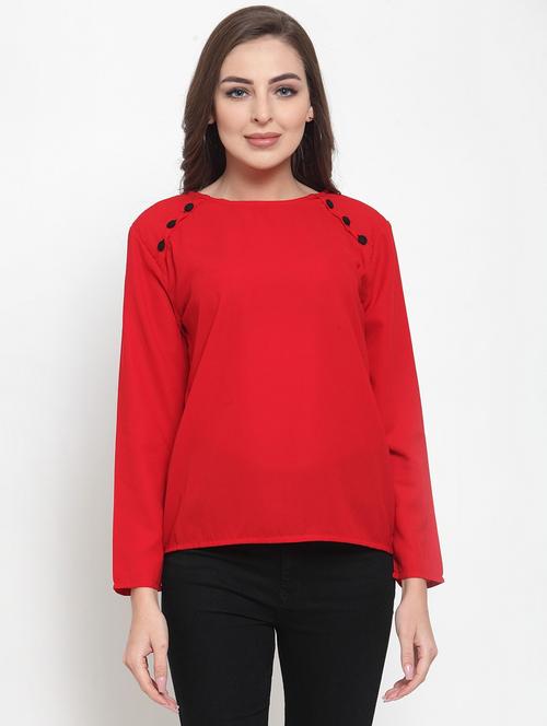 women red polyester regular top - 21324781 - Very Small Image - 1
