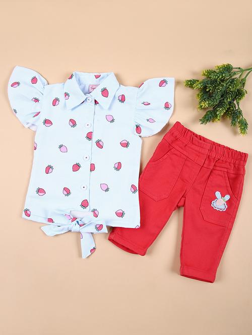 Girs Printed Capri Sets - 21325131 - Very Small Image - 1