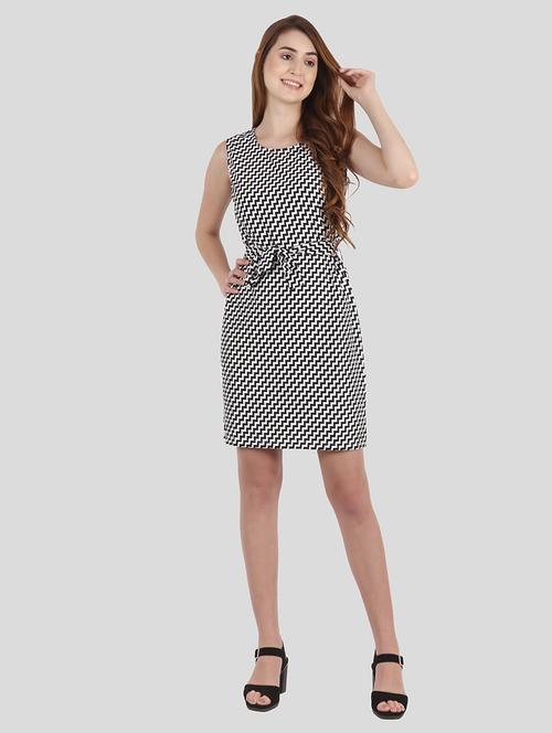 women white crepe sheath dress - 21331313 - Very Small Image - 1