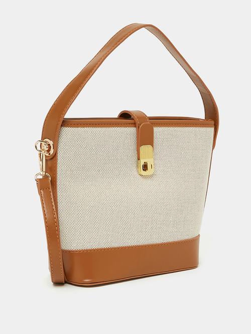 brown leatherette (pu) handbag - 21332532 - Very Small Image - 1