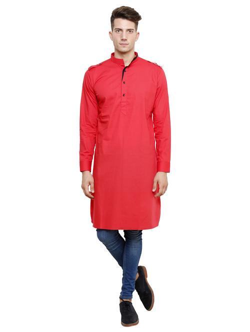 men mandarin neck solid kurta - 21333529 - Very Small Image - 1