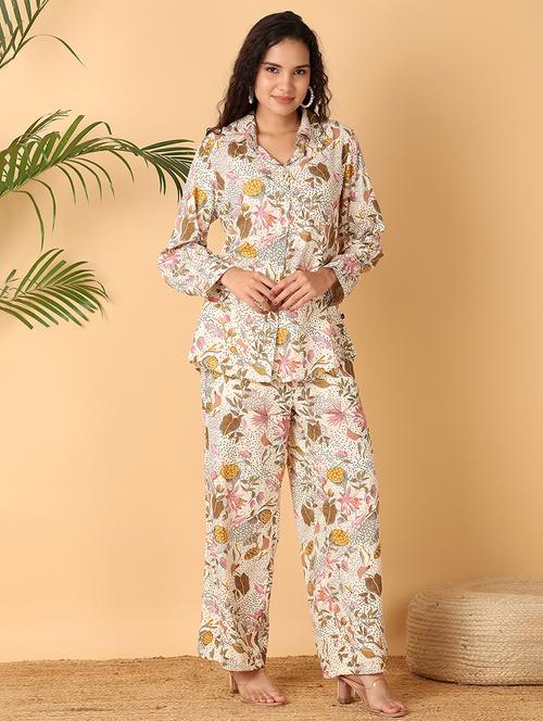 women off white printed set co-ord set - 21333751 - Very Small Image - 1