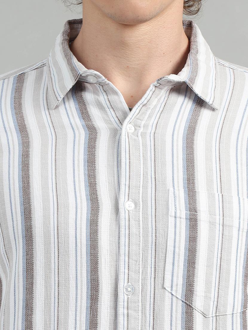 men striped casual shirt - 21334377 - Zoom Image - 5