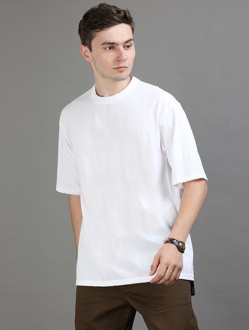 men round neck plain oversized t-shirt - 21334899 - Very Small Image - 1