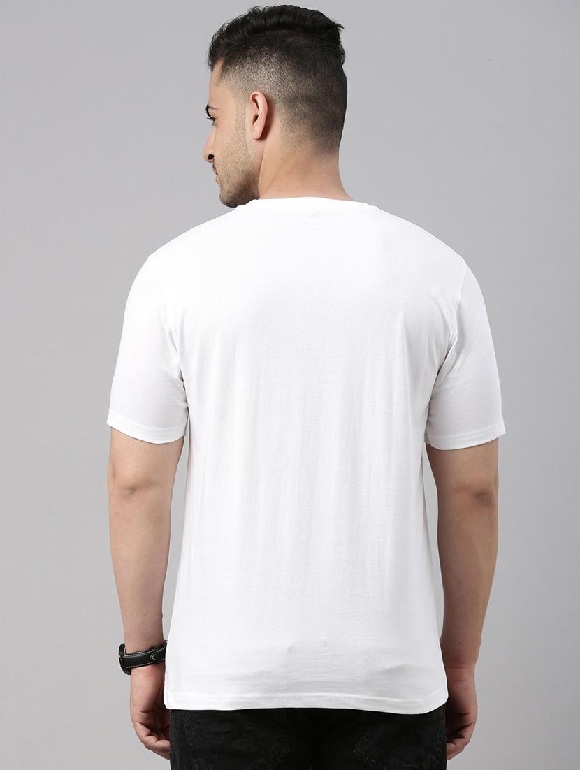 men round neck front print t-shirt - 21334981 - Zoom Image - 2