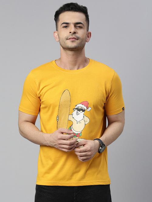 men front print round neck t-shirt - 21335116 - Very Small Image - 1