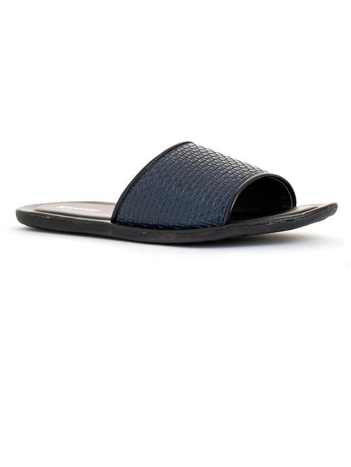 blue synthetic & mesh slip on flip flops - 21335391 - Very Small Image - 1