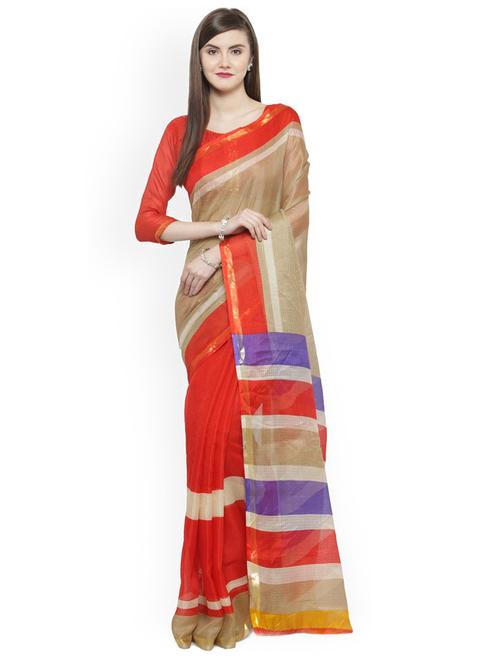 women printed saree with blouse - 21336975 - Very Small Image - 1
