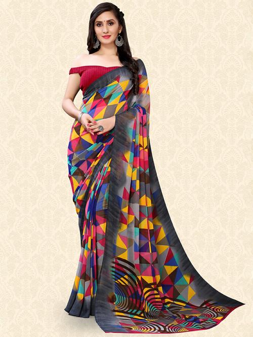 women printed saree - 21337489 - Very Small Image - 1