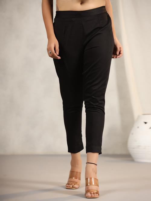 women solid mid rise cigarette pant - 21337974 - Very Small Image - 1