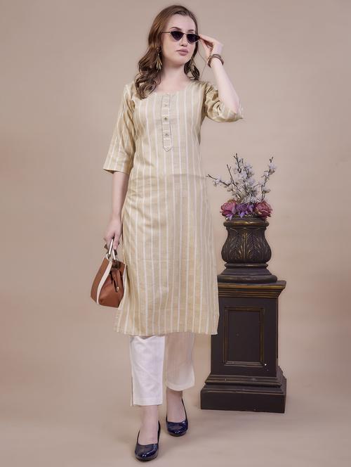 women three quarter sleeve straight kurta - 21338080 - Very Small Image - 1