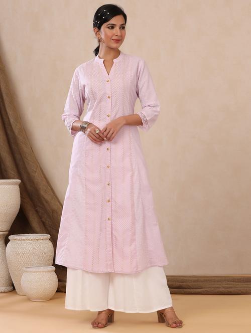 women mandarin neck a-line kurta - 21338670 - Very Small Image - 1