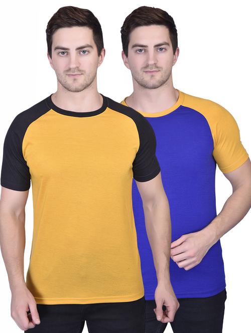 men color block t-shirts combo - 21340503 - Very Small Image - 1