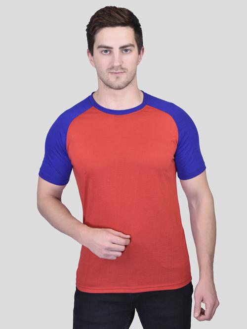 men color block round neck t-shirt - 21340538 - Very Small Image - 1