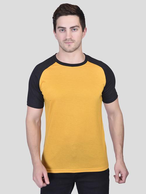 men color block round neck t-shirt - 21340541 - Very Small Image - 1