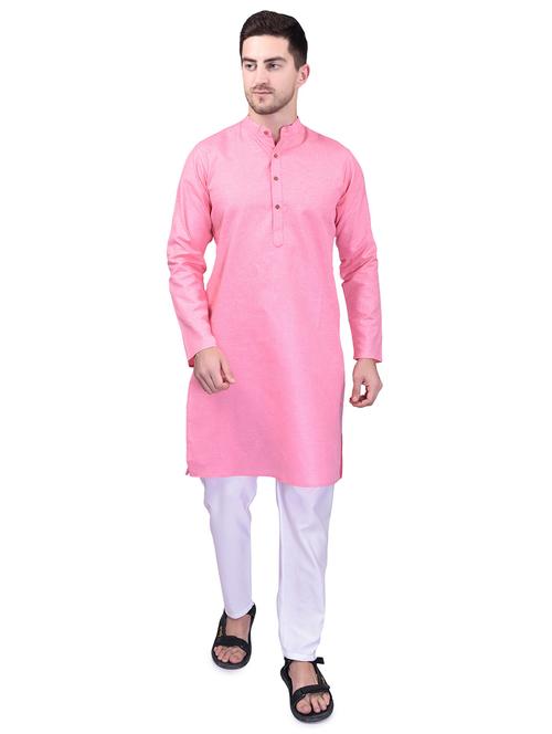 men solid kurta pyjama ethnic wear set - 21340779 - Very Small Image - 1