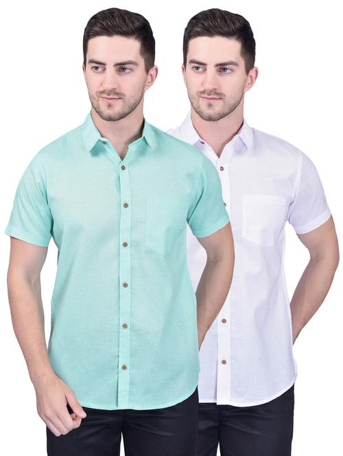 pack of 2 solid casual shirts - 21340785 - Very Small Image - 1