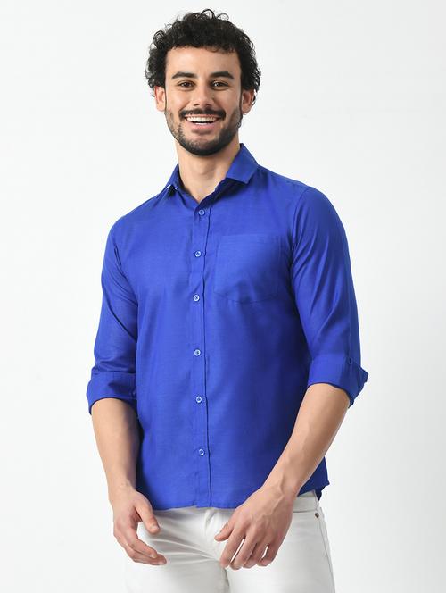 men solid casual shirt - 21340805 - Very Small Image - 1