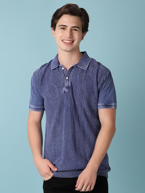 men textured short sleeves polo t-shirt - 21341779 - Very Small Image - 1