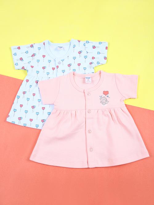girls pack of 2 cotton frocks - 21341892 - Very Small Image - 1