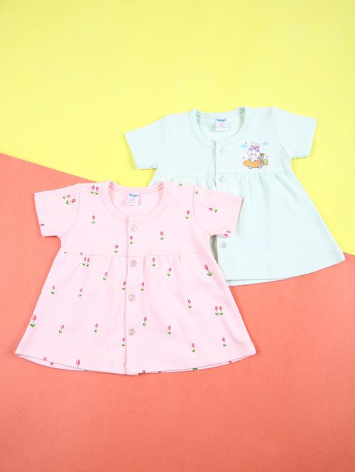 girls pack of 2 cotton frocks - 21341894 - Very Small Image - 1