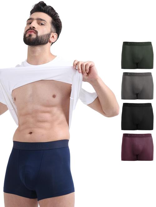 men solid trunks combo - 21342803 - Very Small Image - 1