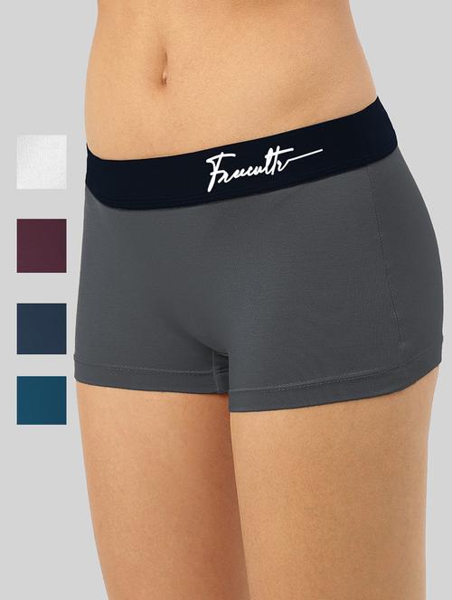 multi colored modal boy shorts panty - 21343203 - Very Small Image - 1